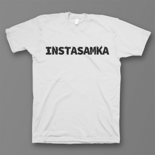 Прикольная футболка с принтом "Instasamka"